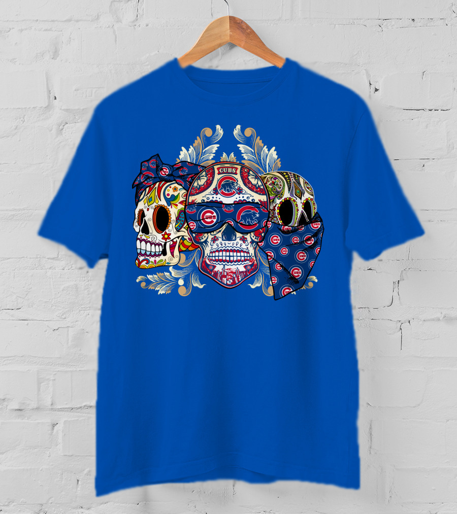 Cubs Sugar Skull T-Shirt