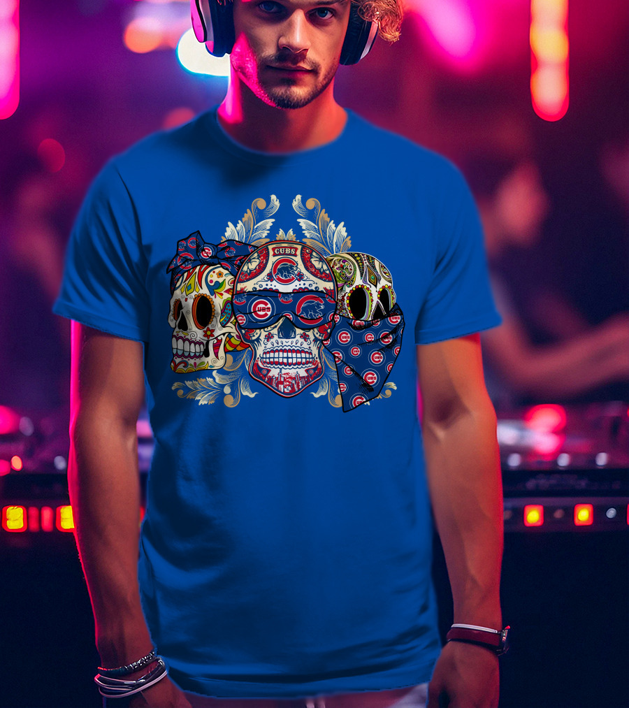 Cubs Sugar Skull T-Shirt