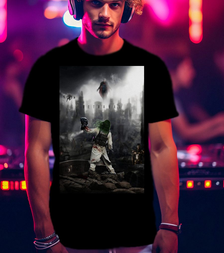 Betrayal Swat Superman Post-Apocalyptic Scene T-Shirt