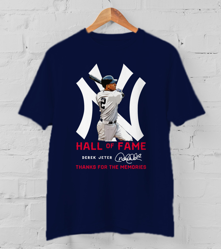 Derek Jeter Hall Of Fame Thanks For The Memories T-Shirt