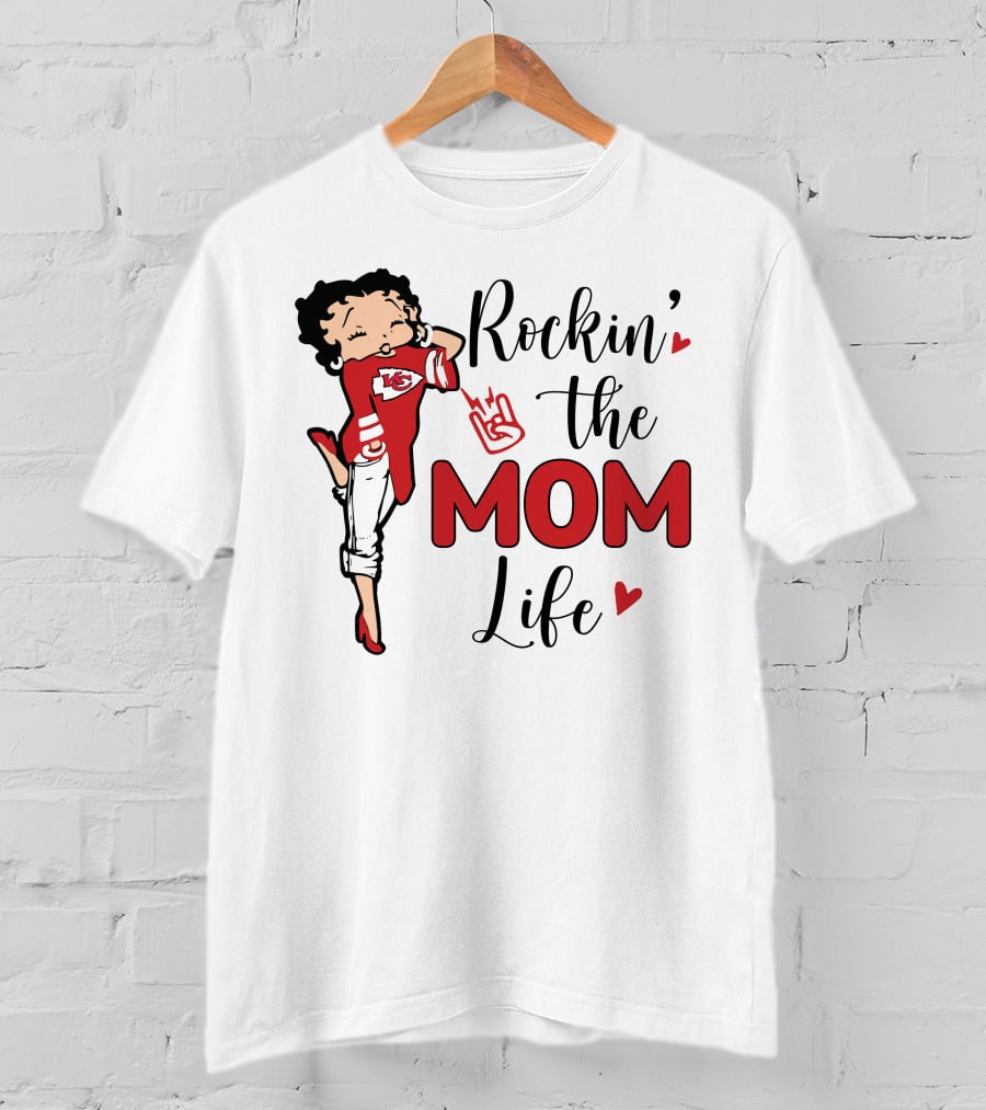 Rockin' The Mom Life Kansas City Football Fan Edition T-Shirt