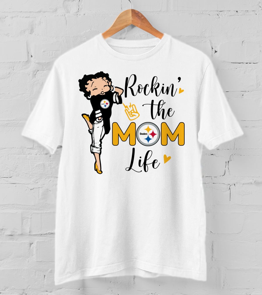 Rockin' The Mom Life Steelers T-Shirt