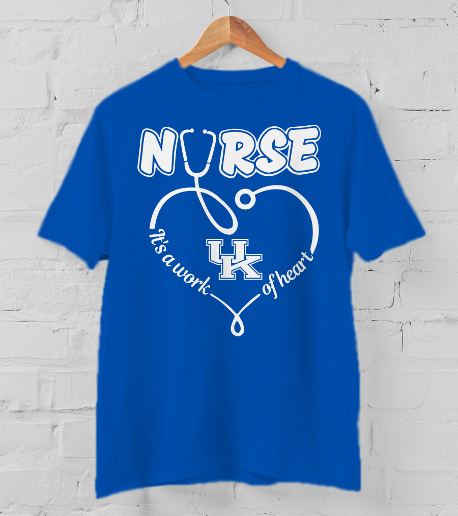 Nurse It's A Work Of Heart Uk Stethoscope T-Shirt