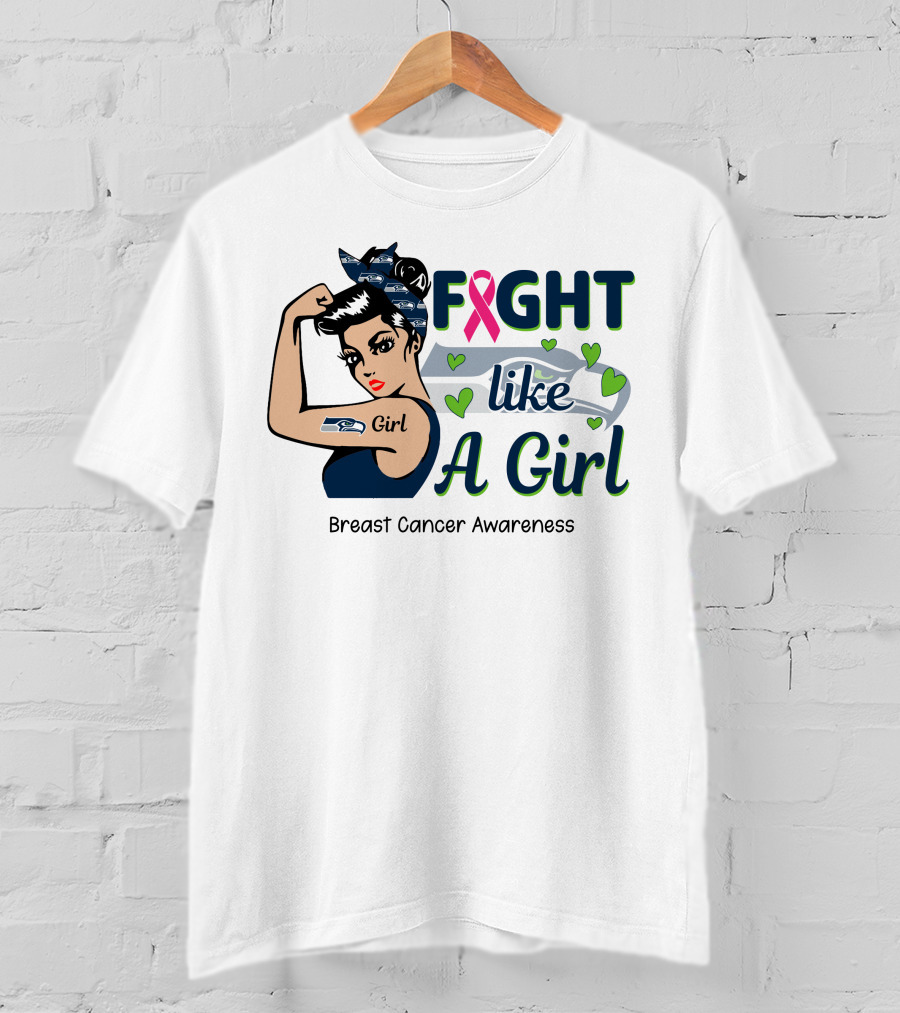 Fight Like A Girl Breast Cancer Awareness T-Shirt