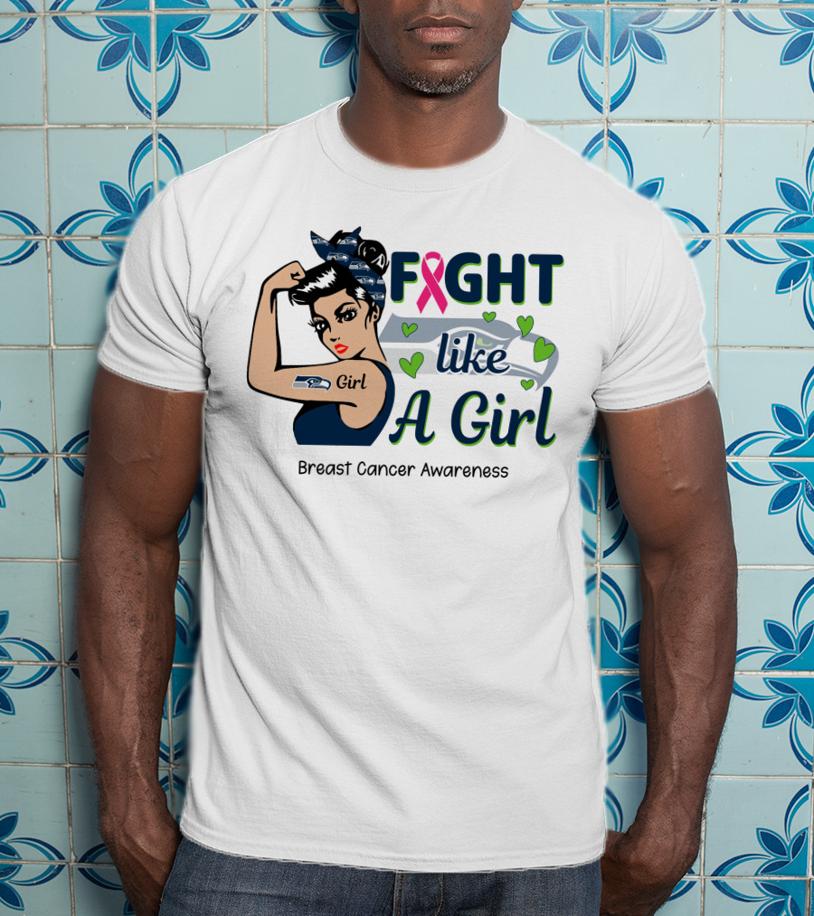 Fight Like A Girl Breast Cancer Awareness T-Shirt