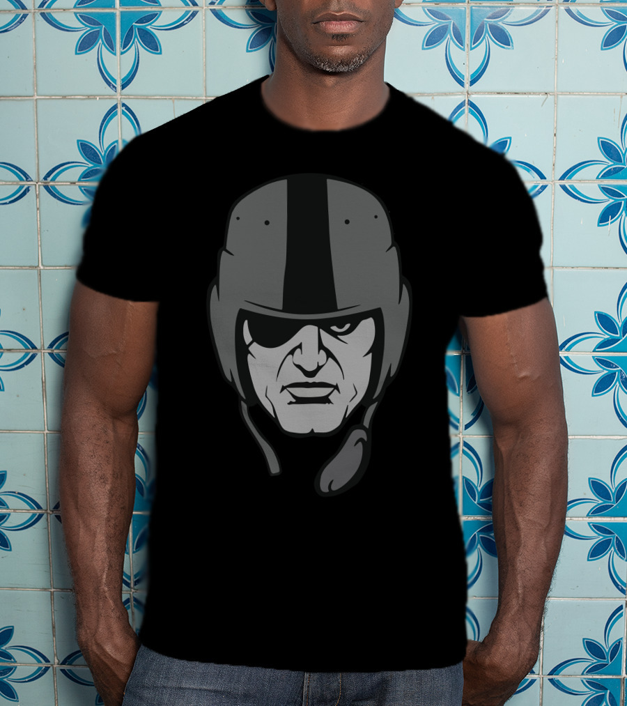 Raider Black Helmet Face T-Shirt