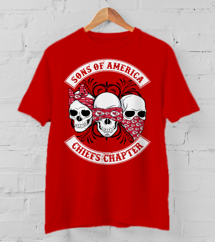 Sons Of America Chiefs Chapter Skulls T-Shirt