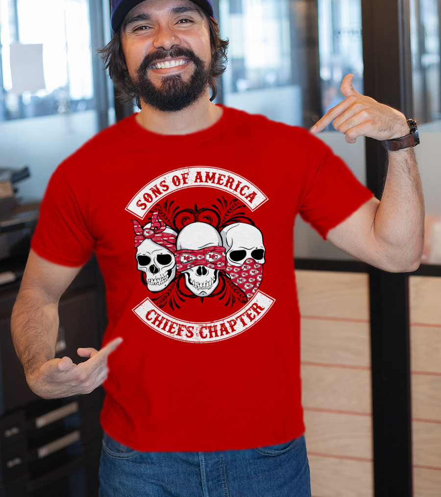 Sons Of America Chiefs Chapter Skulls T-Shirt
