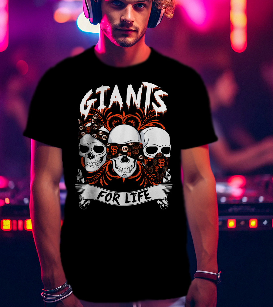 Giants For Life Skulls Sf T-Shirt
