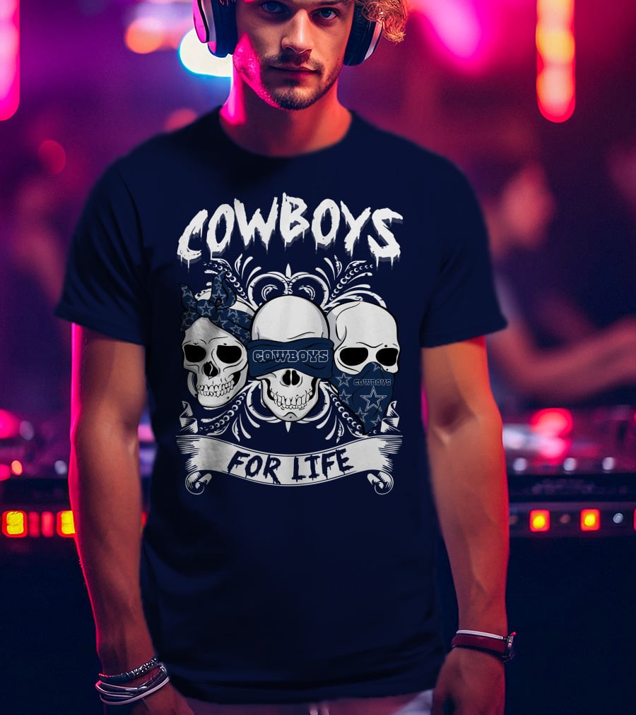 Cowboys For Life Skulls Bandana T-Shirt
