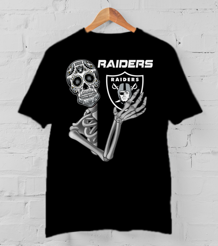 Raiders Skeleton Sugar Skull T-Shirt