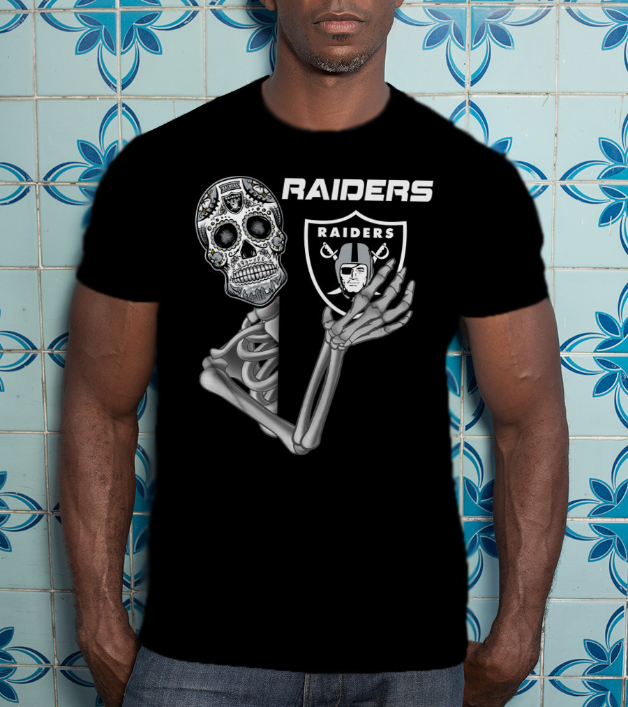 Raiders Skeleton Sugar Skull T-Shirt