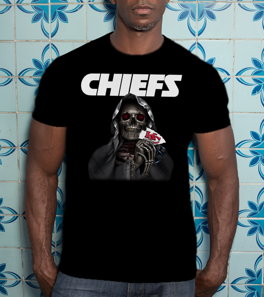 Chiefs Grim Reaper With Kc Arrowhead T-Shirt