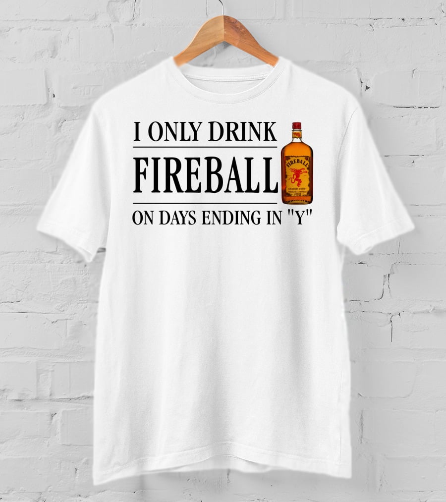 I Only Drink Fireball On Days Ending In Y T-Shirt