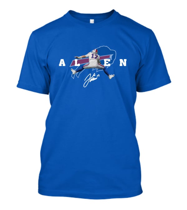 Allen 17 Buffalo Jumping Nfl Signature T-Shirt