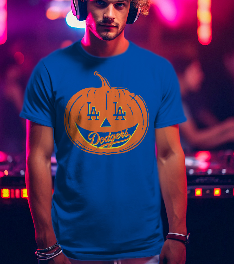 La Dodgers Halloween Pumpkin T-Shirt