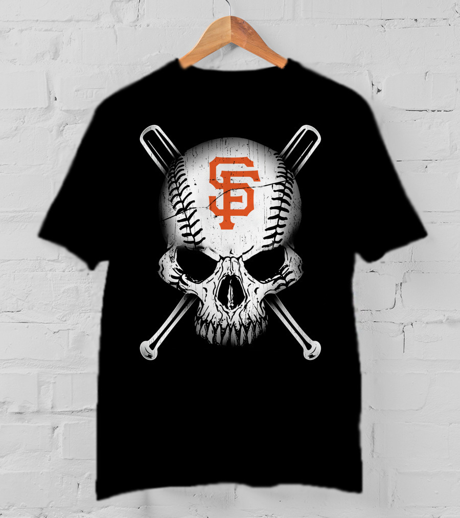San Francisco Giants Skull Crossbones Baseball T-Shirt