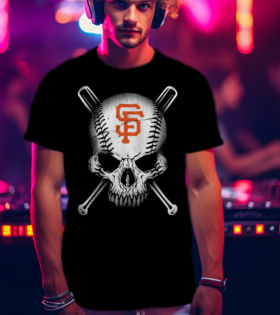 San Francisco Giants Skull Crossbones Baseball T-Shirt