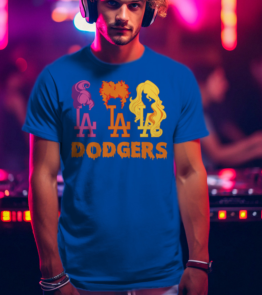 La Dodgers Trio Silhouette Hair Styles T-Shirt