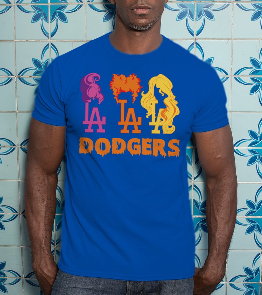 La Dodgers Trio Silhouette Hair Styles T-Shirt