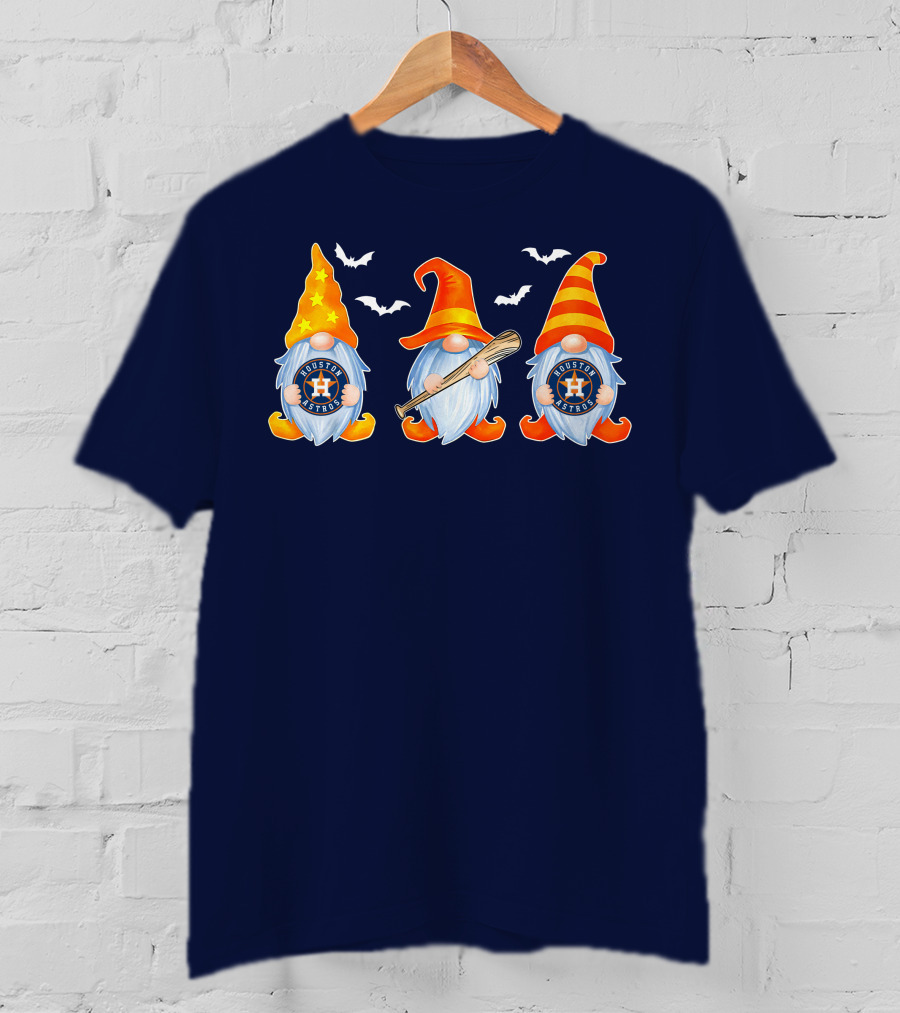 Houston Astros Halloween Gnome Trio T-Shirt