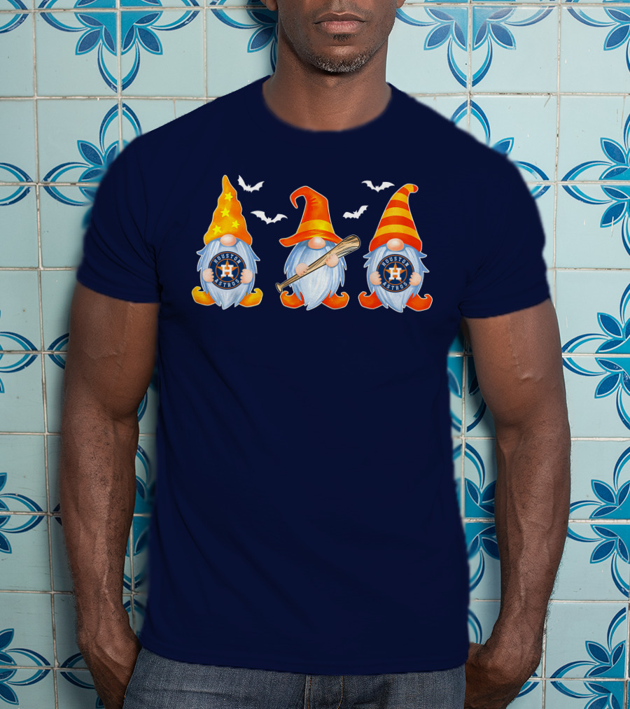Houston Astros Halloween Gnome Trio T-Shirt