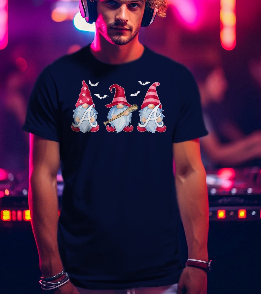 Magical Bat-Wielding Gnomes With A And Stars T-Shirt