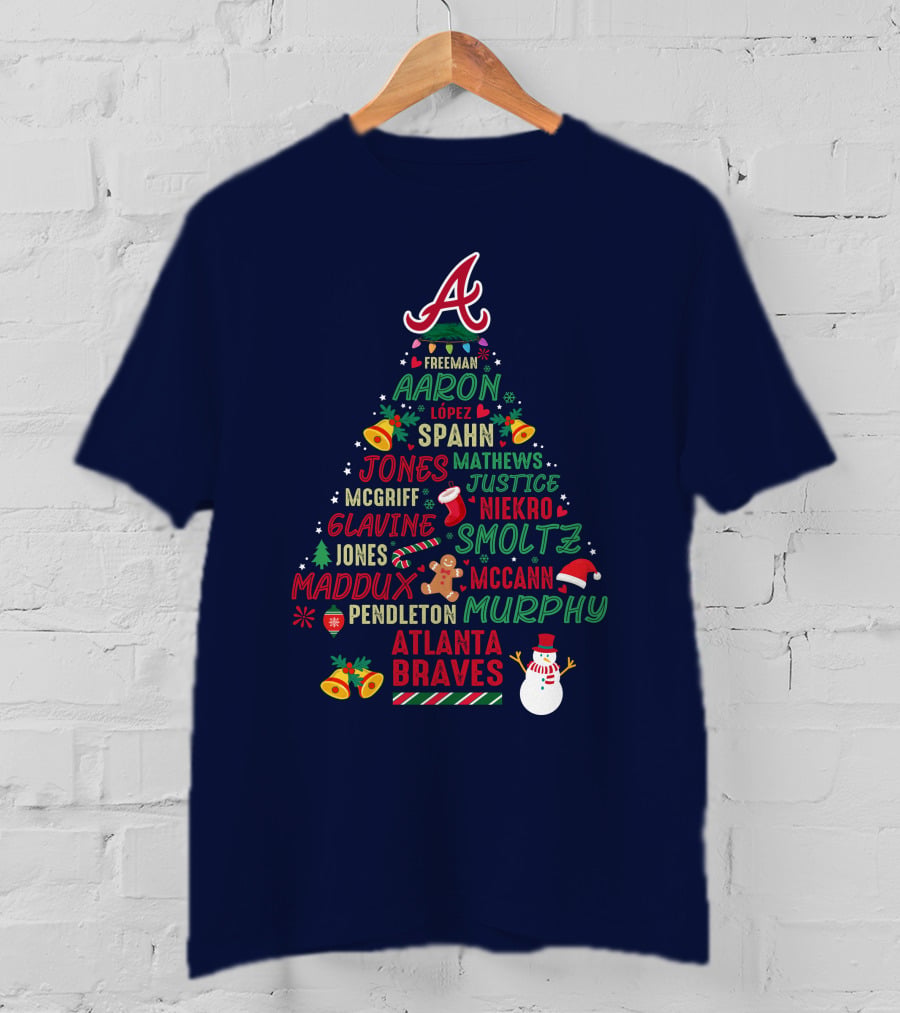 Atlanta Braves Christmas Tree T-Shirt