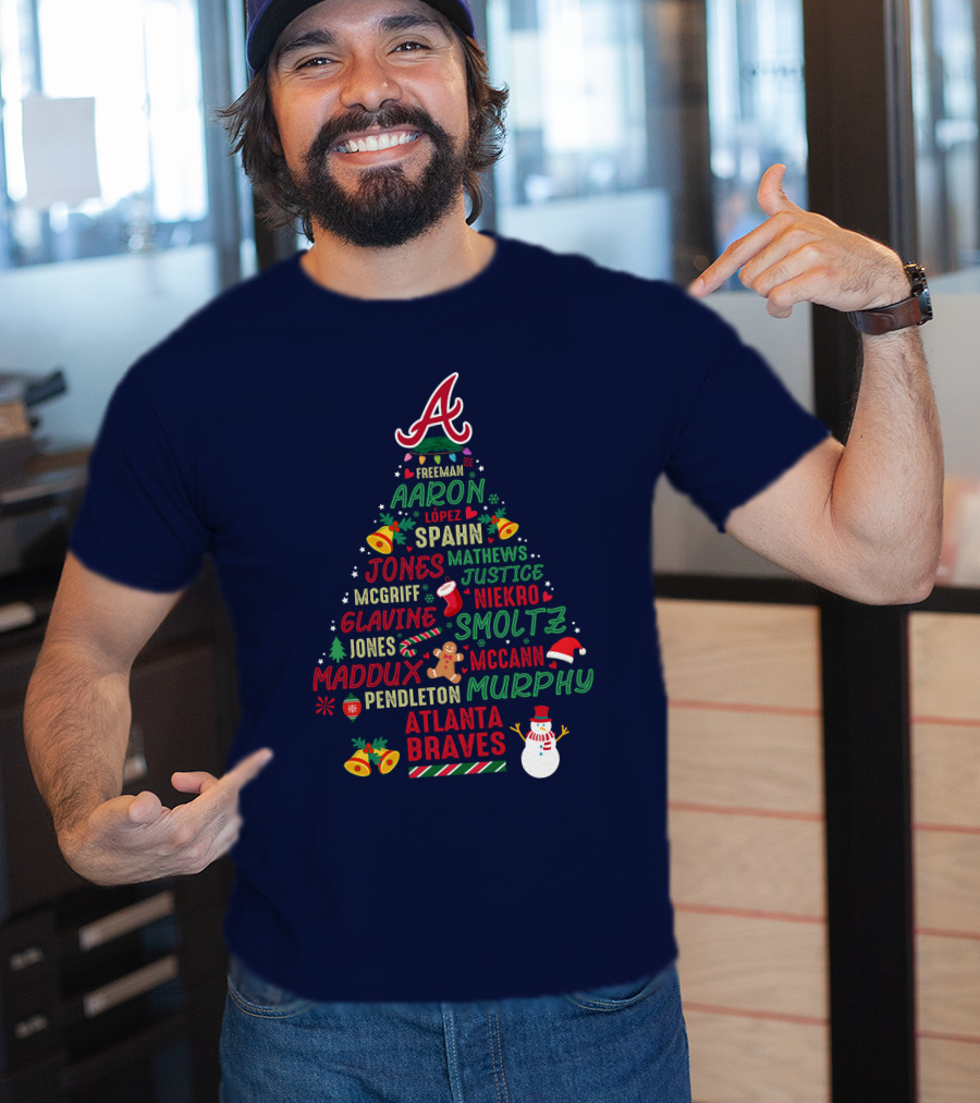 Atlanta Braves Christmas Tree T-Shirt