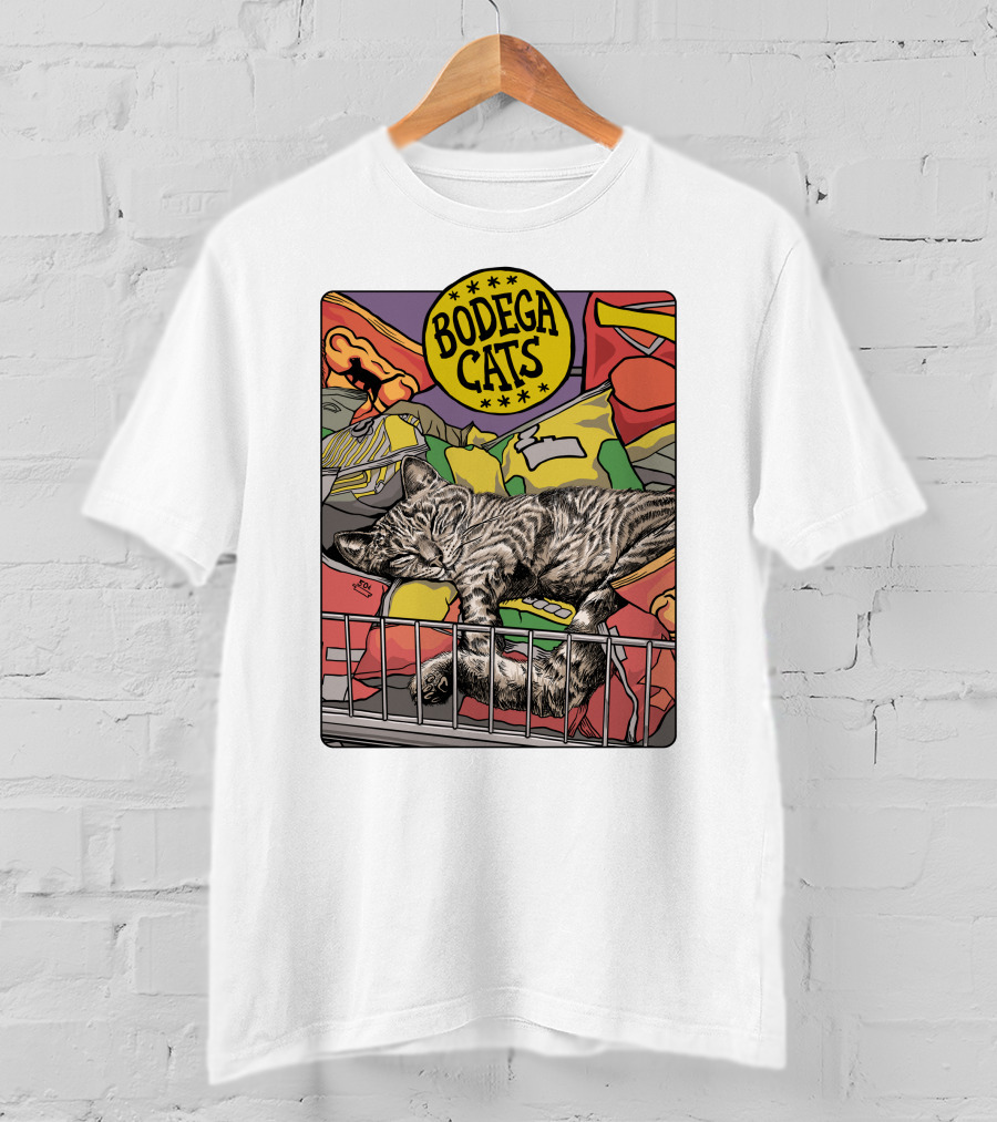 Bodega Cats Chips Grocery Aisle Nap T-Shirt