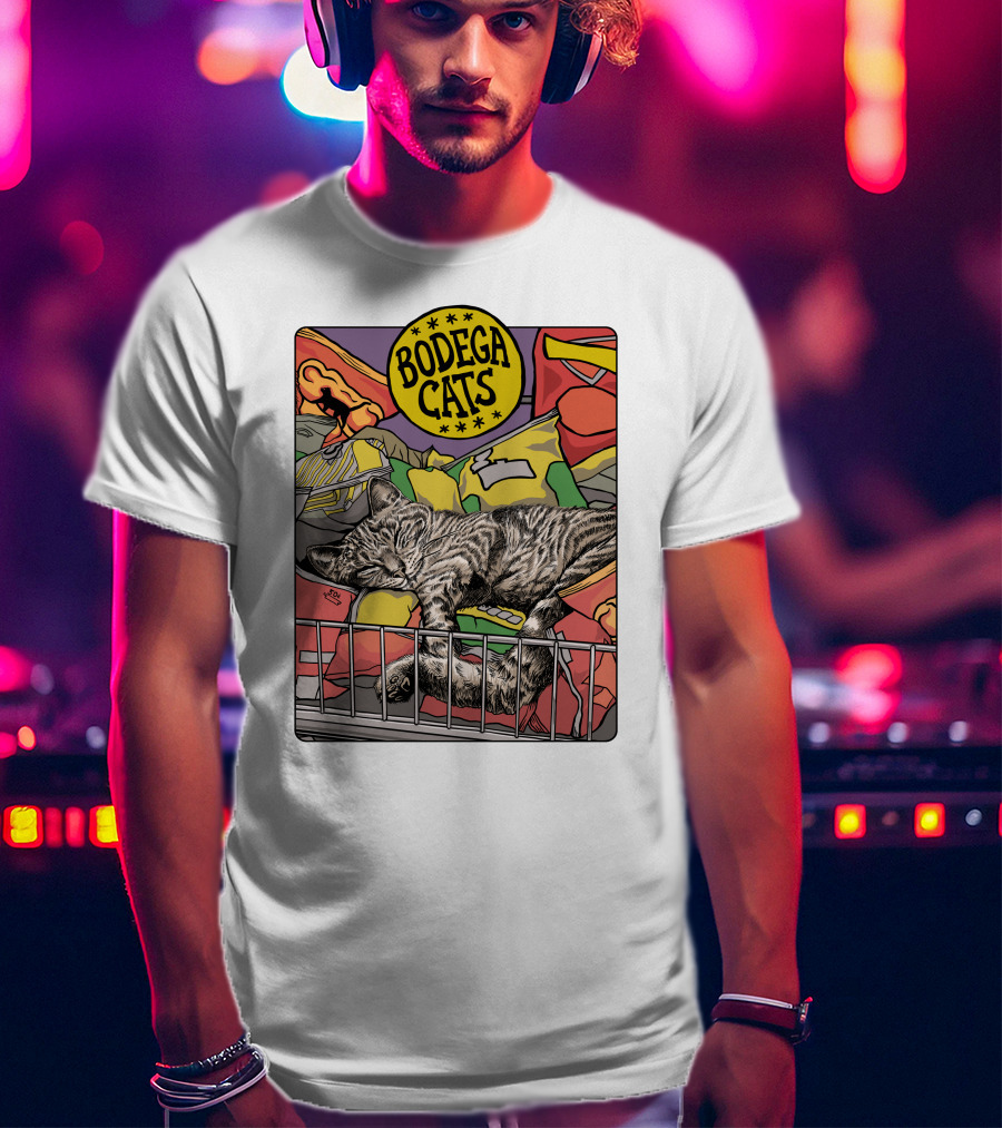Bodega Cats Chips Grocery Aisle Nap T-Shirt