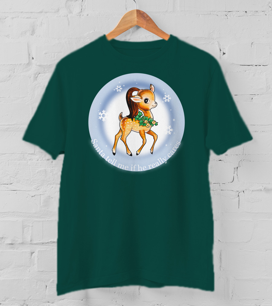 Santa Tell Me If He Really Cares Ariana Grande Merch T-Shirt