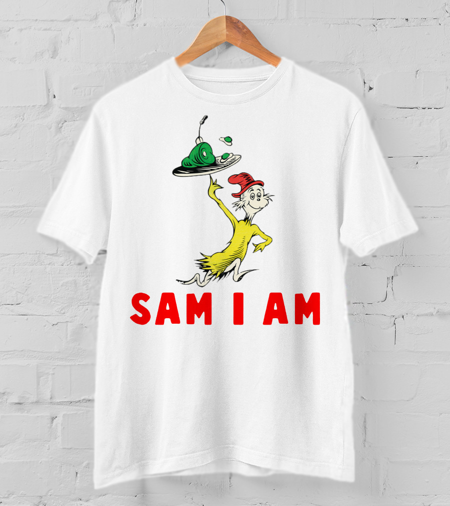 Sam I Am Green Eggs And Ham Dr. Seuss Character T-Shirt