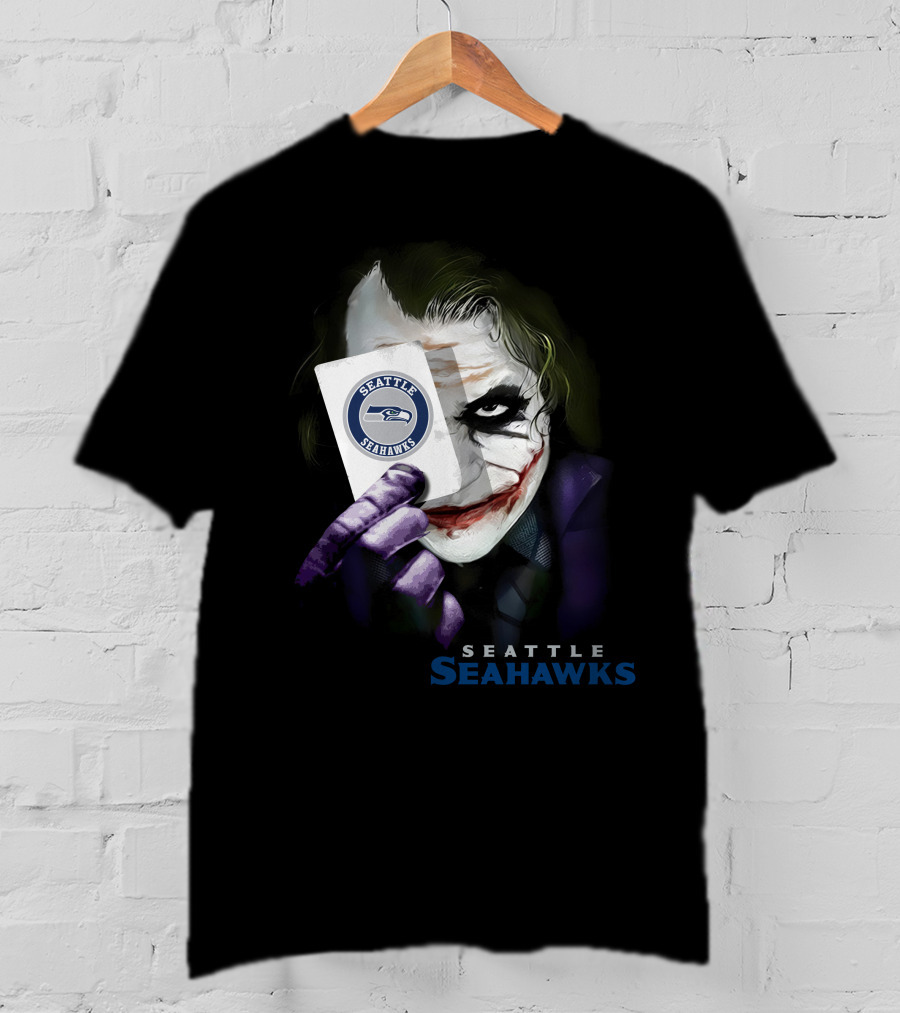 Seattle Seahawks Joker Playing Card T-Shirt