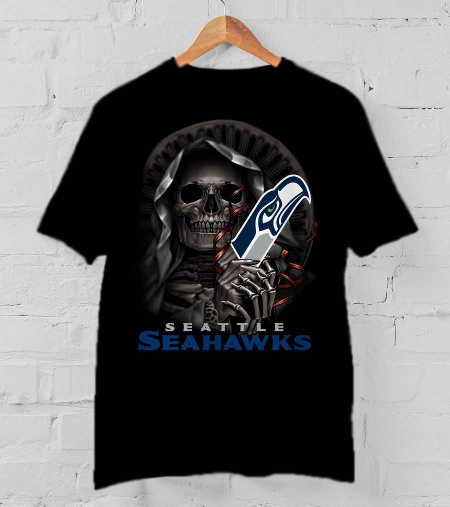 Seattle Seahawks Grim Reaper Holding T-Shirt