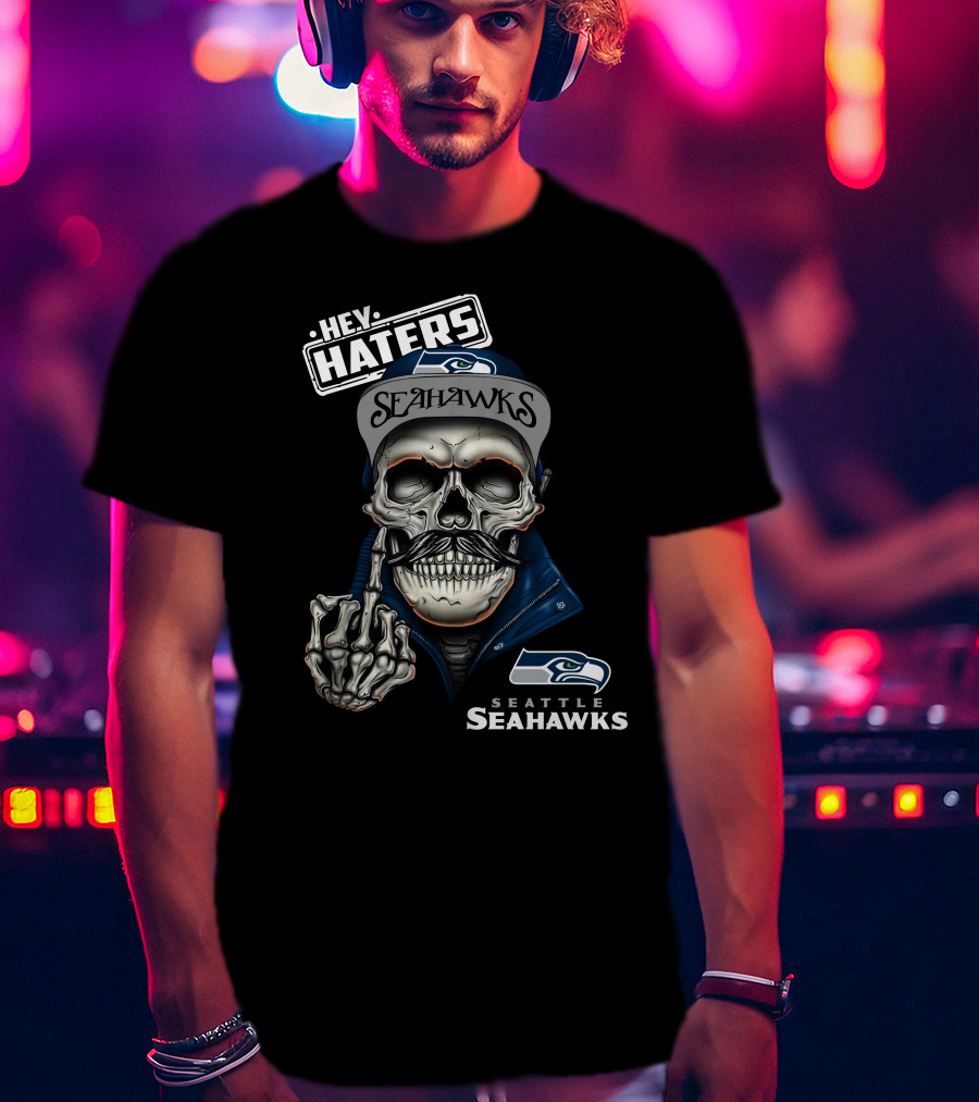 Seattle Seahawks Hey Haters Skeleton T-Shirt