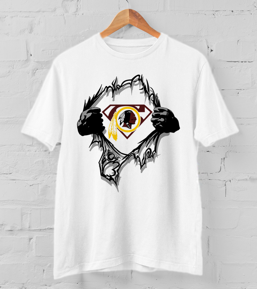 Redskins 01 Superman Logo Fan Crossover T-Shirt