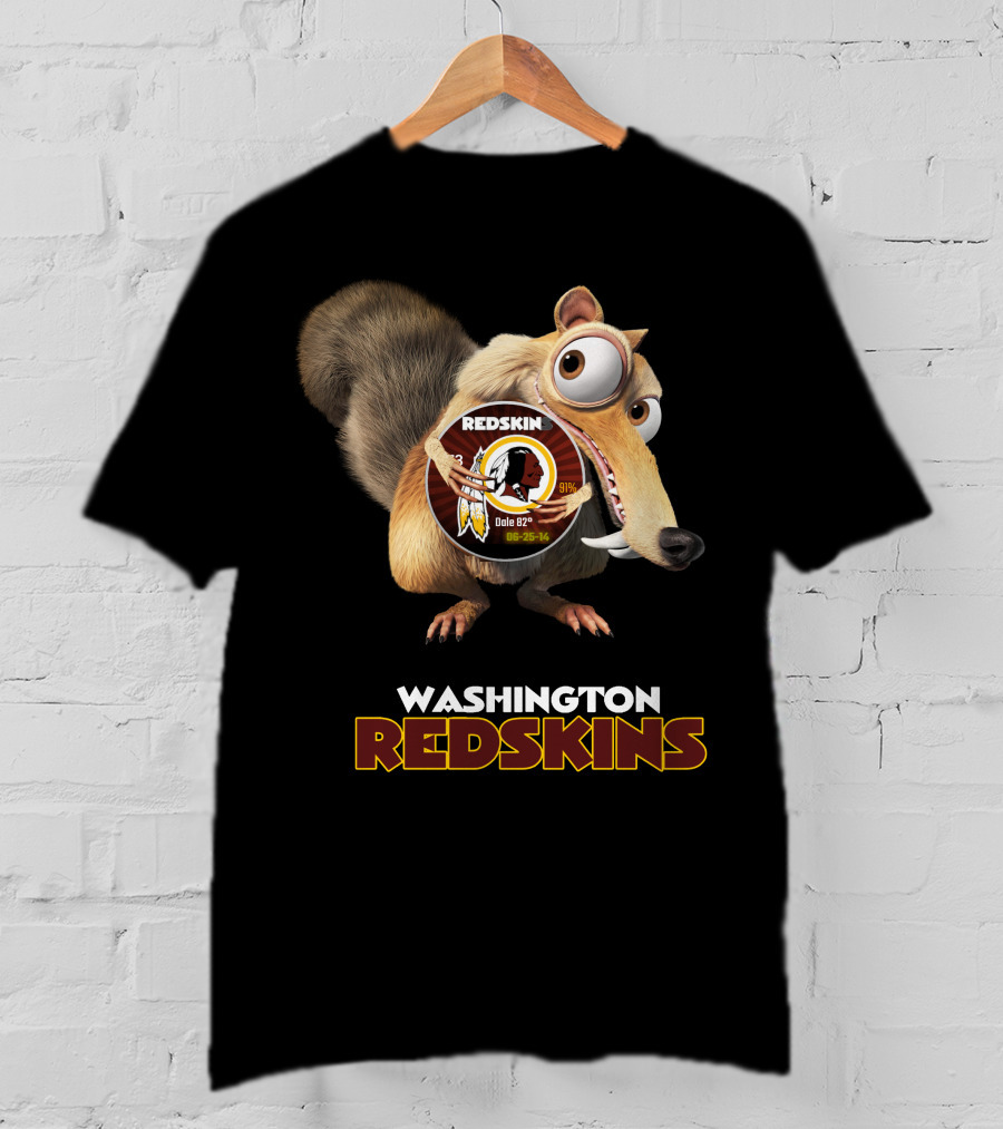 Washington Redskins Redskin 05 Ice Age Squirrel T-Shirt