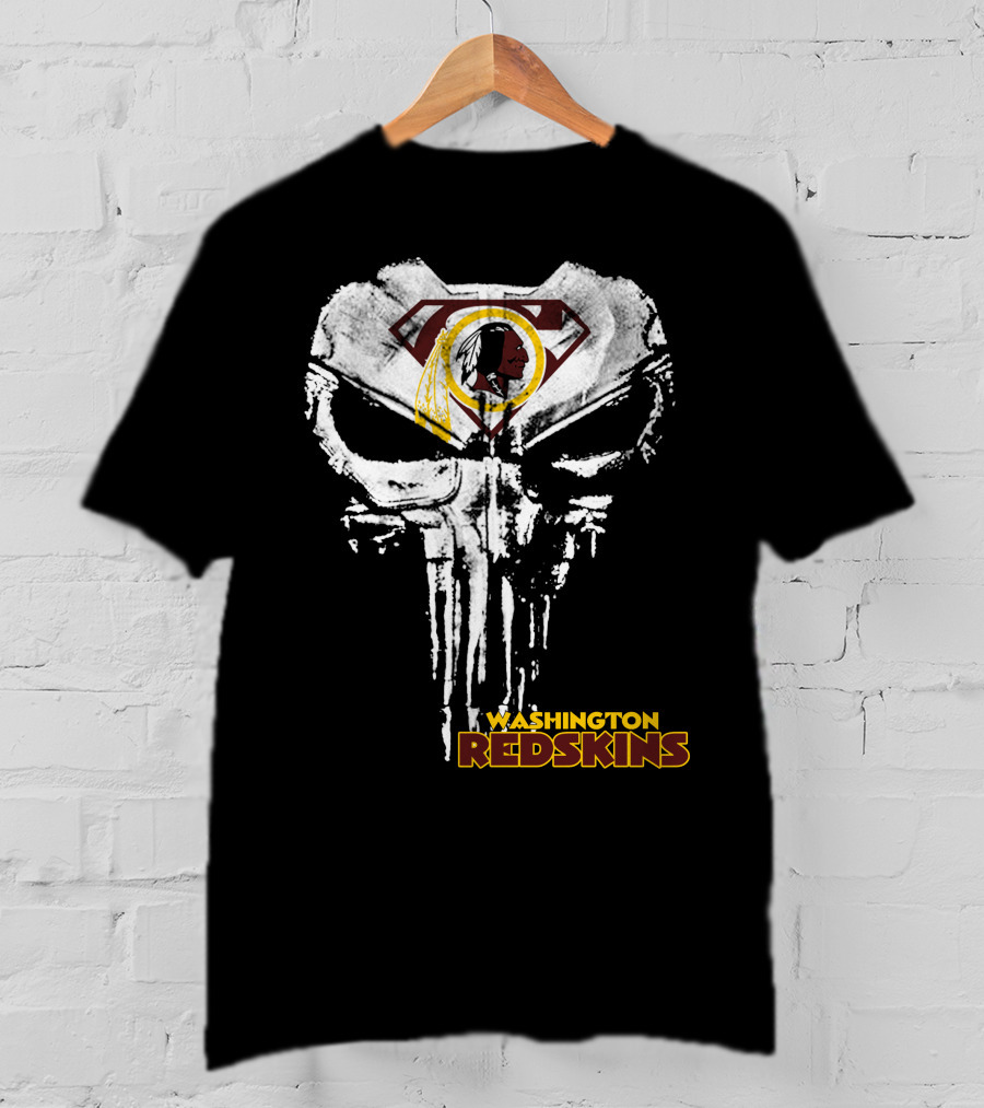 Washington Redskins Superman Punisher T-Shirt