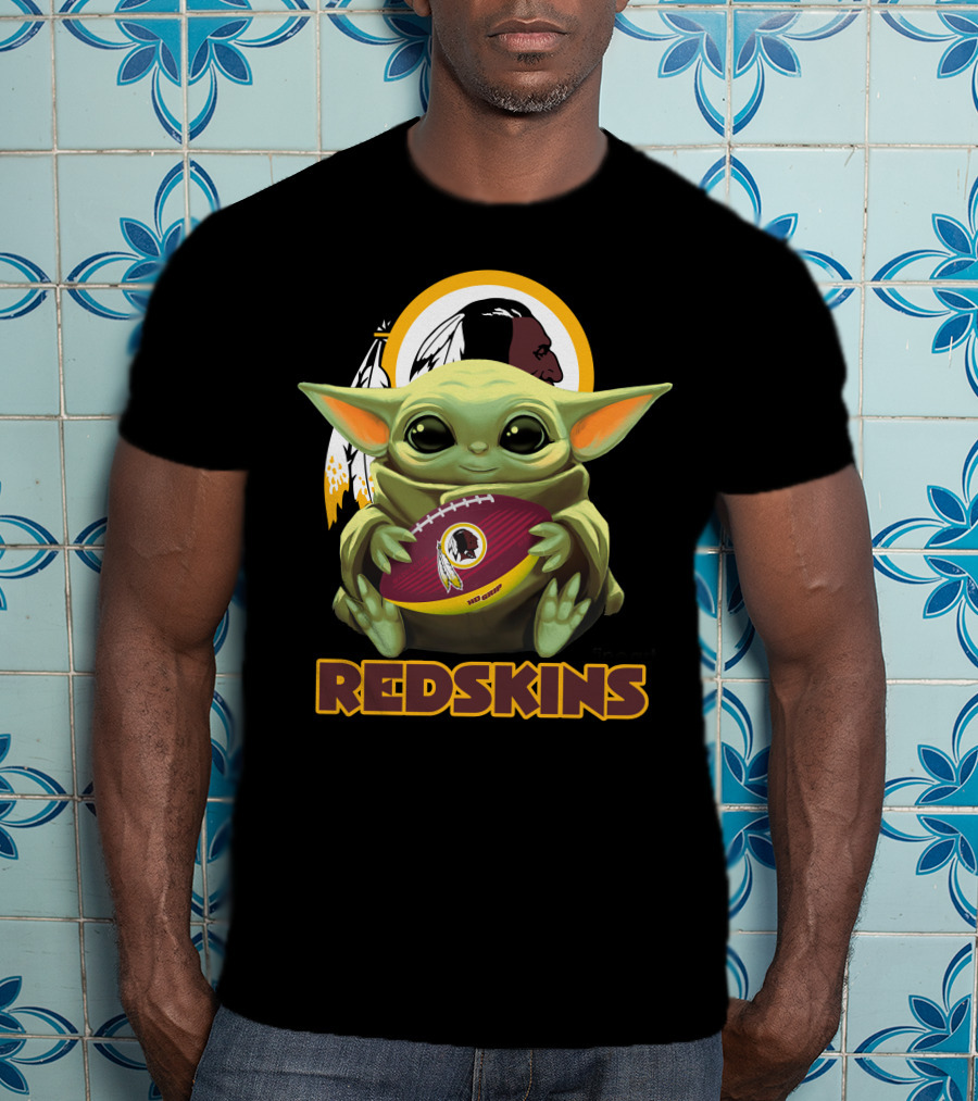 Redskins Football With Baby Grogu T-Shirt