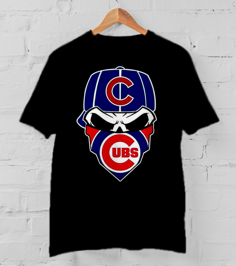 Cubs Skull Bandana Baseball Cap T-Shirt