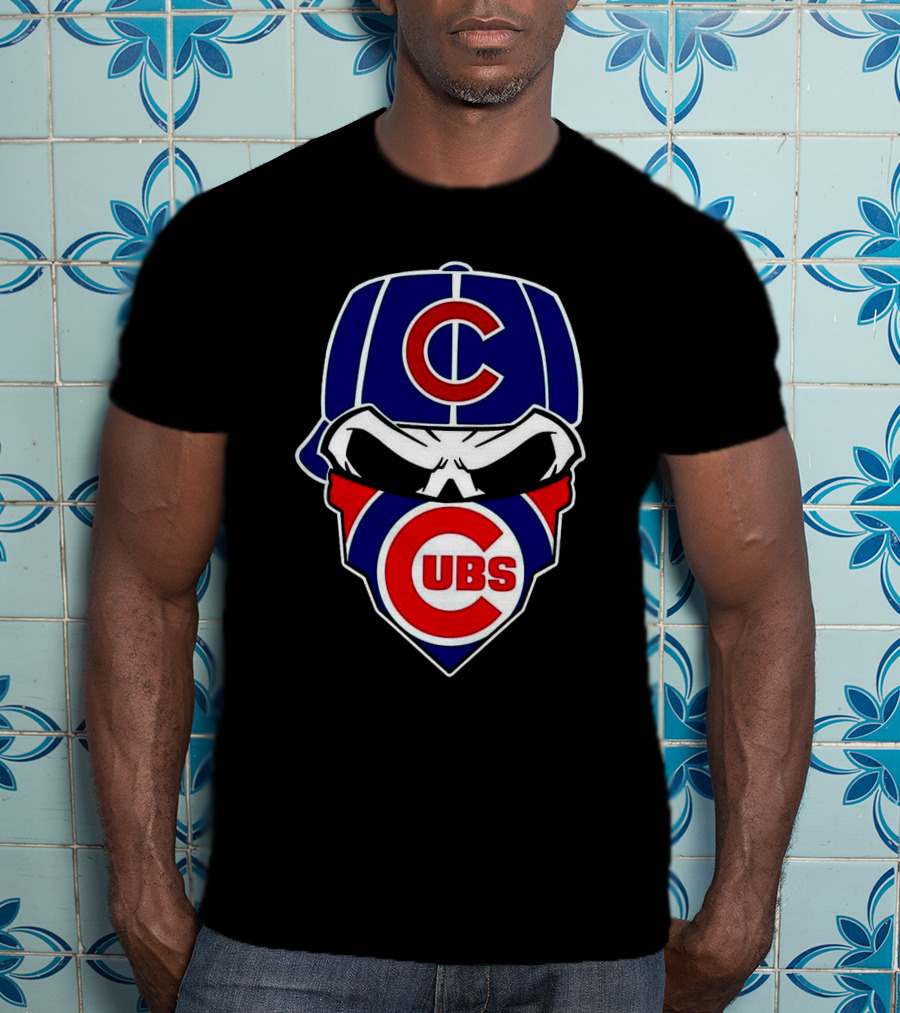 Cubs Skull Bandana Baseball Cap T-Shirt