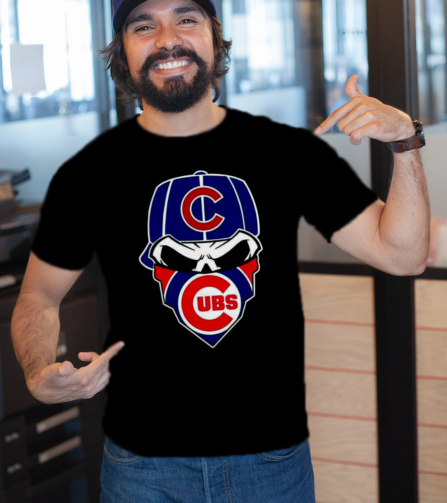 Cubs Skull Bandana Baseball Cap T-Shirt