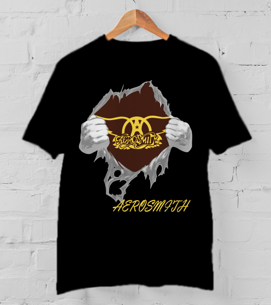 Aerosmith Logo Ripped T-Shirt