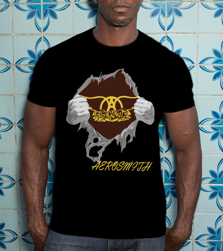 Aerosmith Logo Ripped T-Shirt
