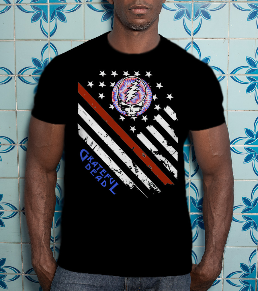 Grateful Dead Steal Your Face Stars And Stripes American Flag T-Shirt