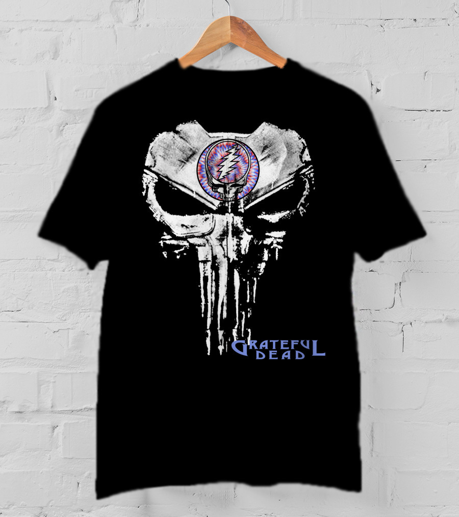 Grateful Dead Steal Your Face Punisher Skull Fusion T-Shirt
