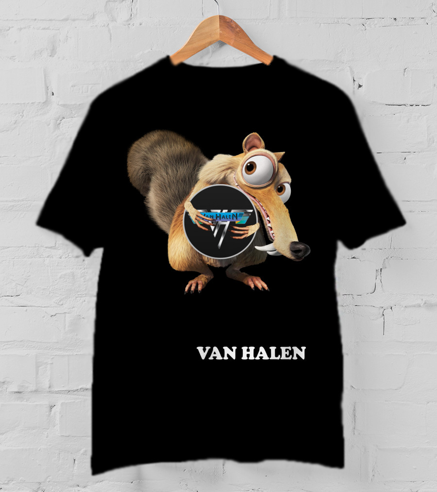 Van Halen Ice Age Scrat Logo Mashup T-Shirt