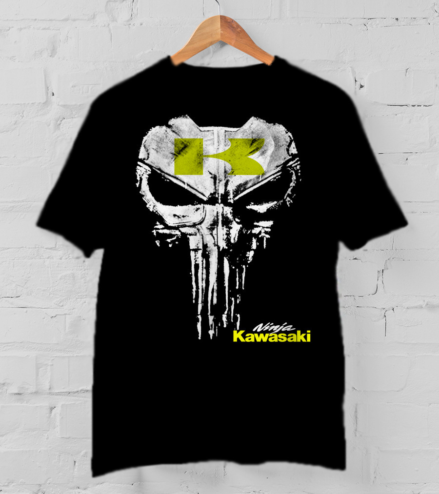 Kawasaki Ninja Skull Punisher Style T-Shirt