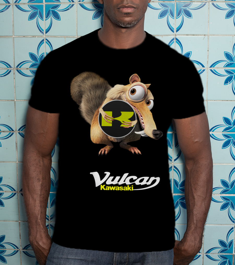 Vulcan Kawasaki Character Embracing T-Shirt